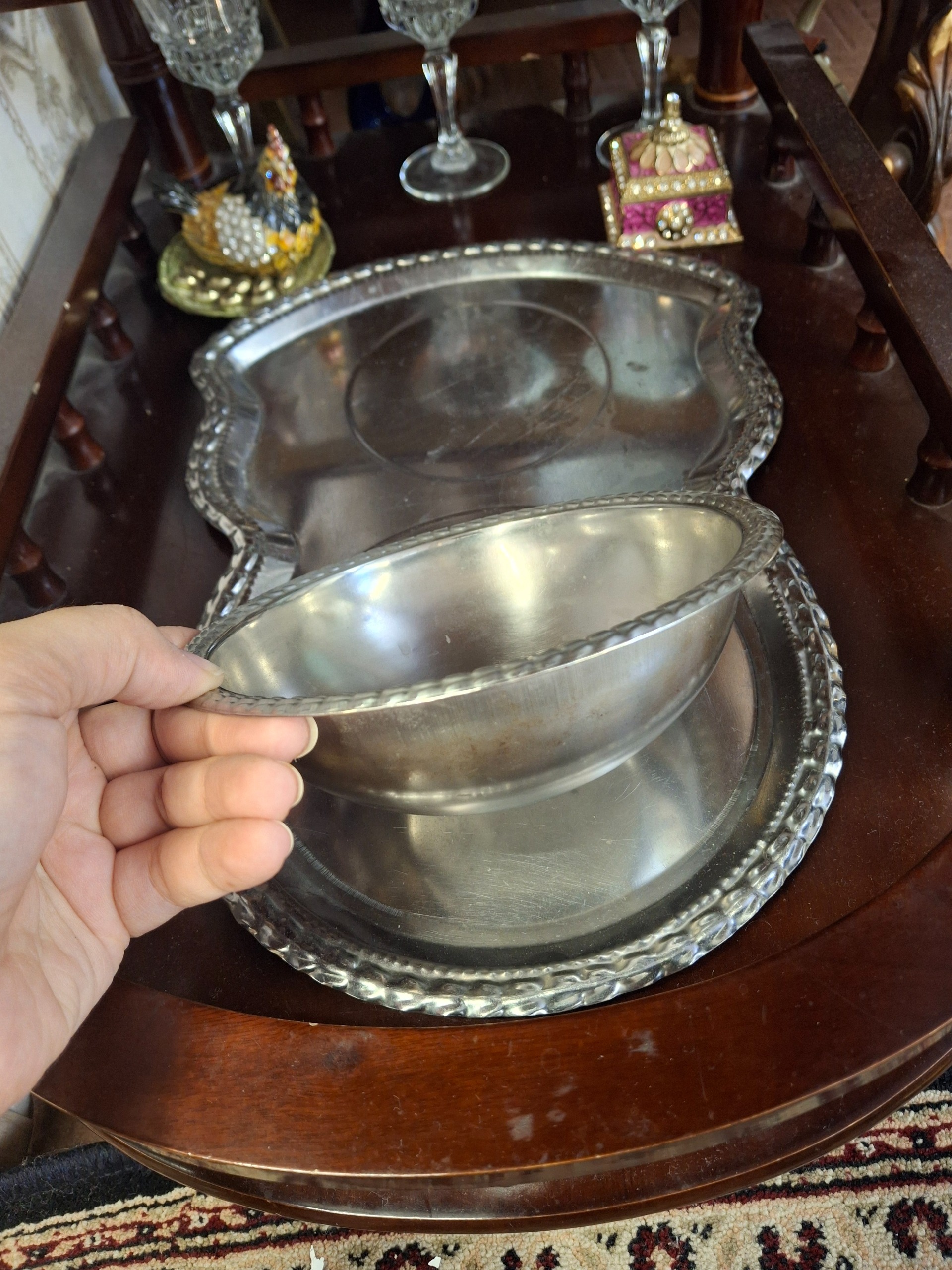 سینی و کاسه استیل با ارسال رایگان