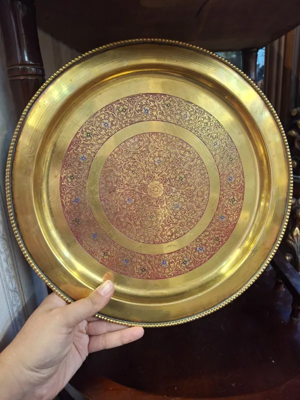 سینی برنز هندی بسیار ضخیم و سنگین