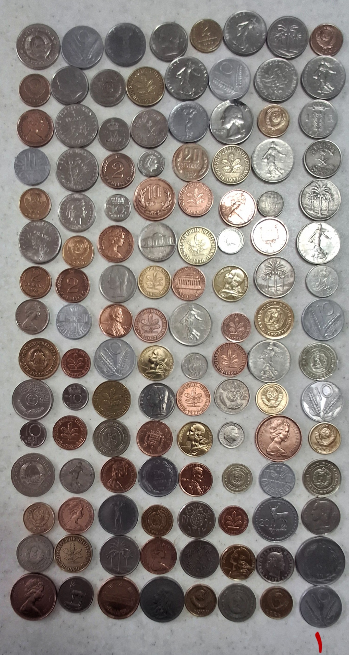 120 عدد سکه خارجی سالهای  1950-1980