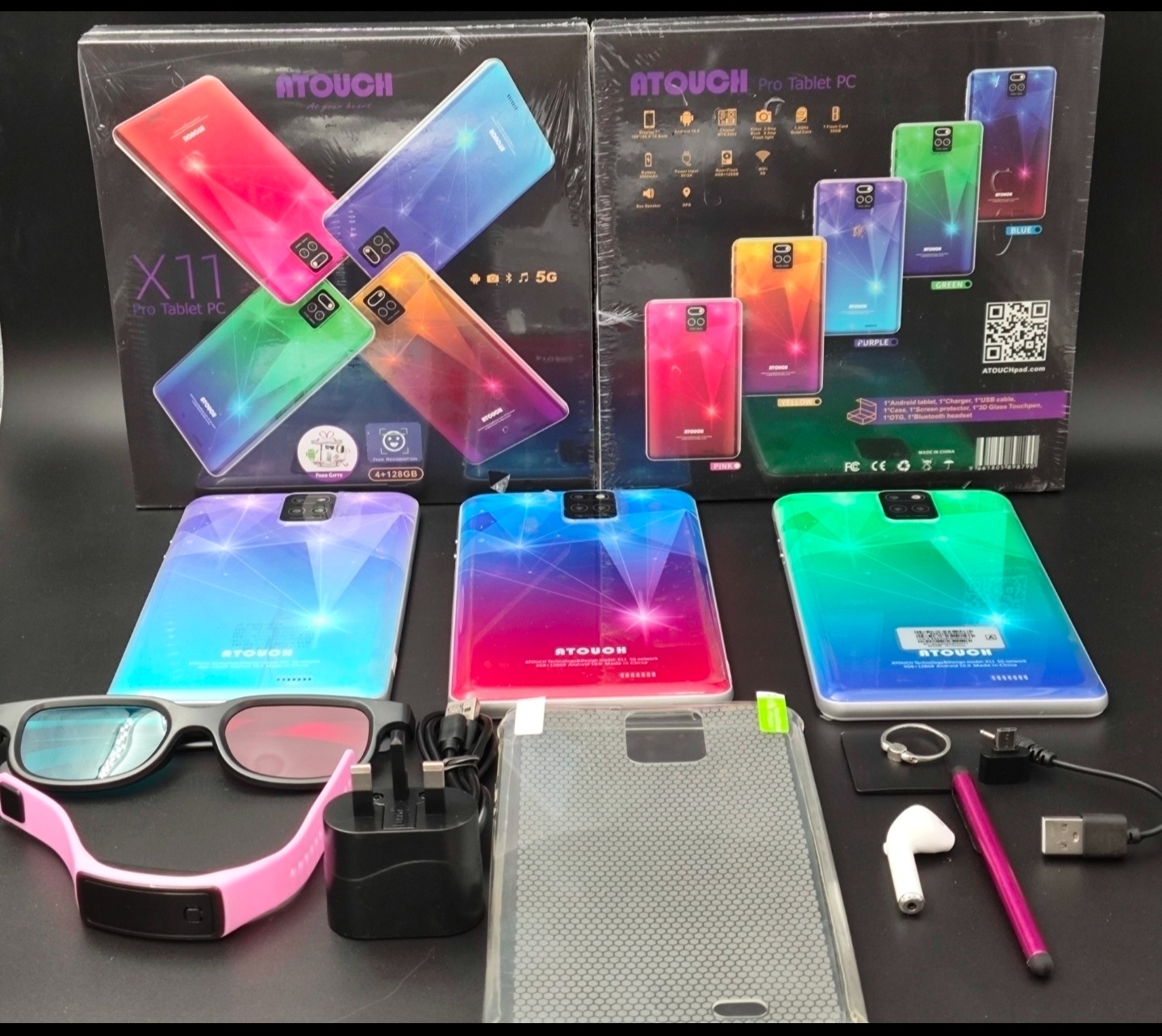 تبلت atouchمدلx11حافظه 128رام4اندروید10دوسیم کارت