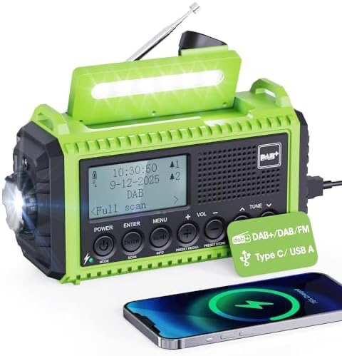 رادیو پنل خورشیدی با شارژکن دستی کمپینگ