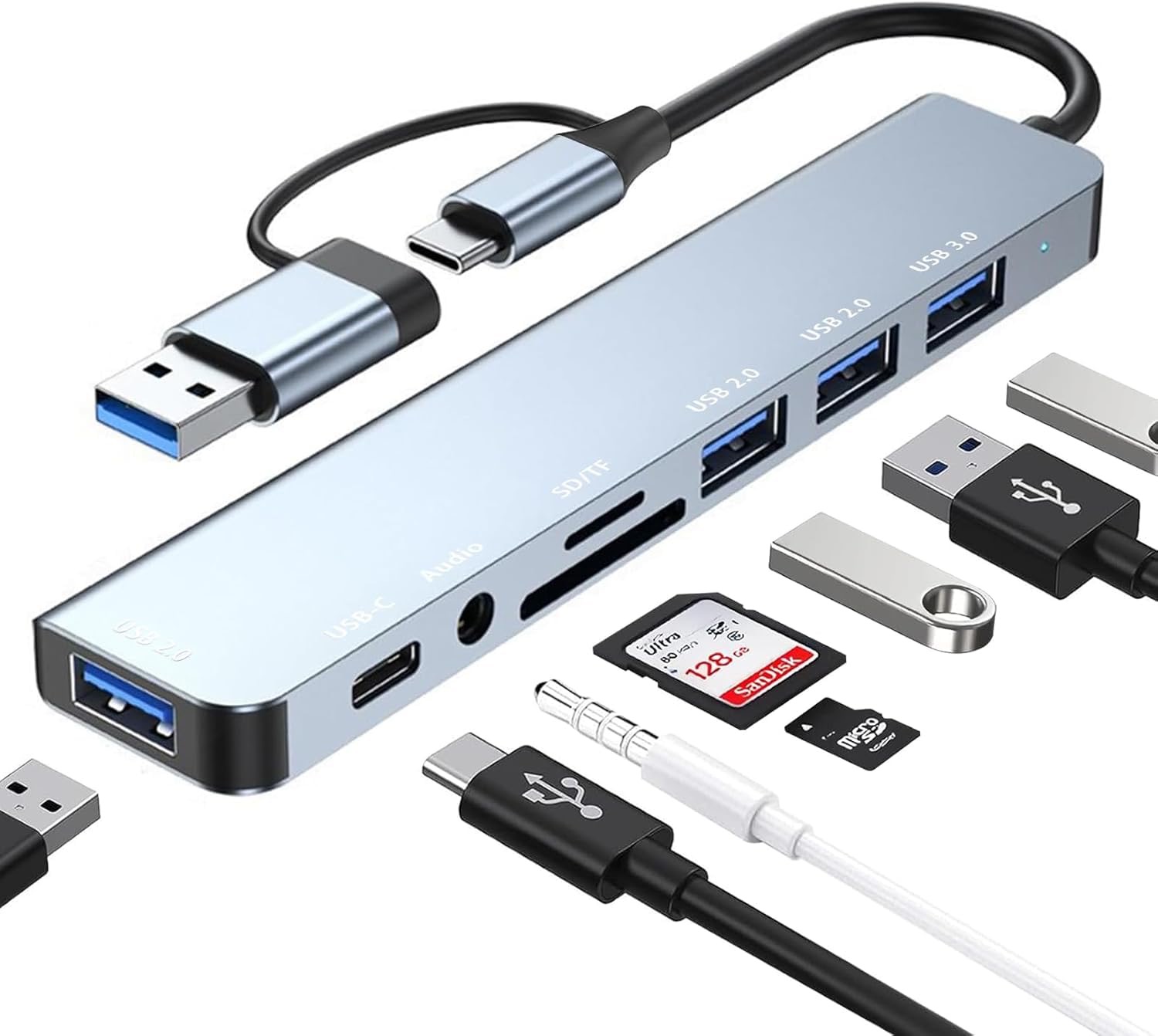 هاب usb 8X1 type-c