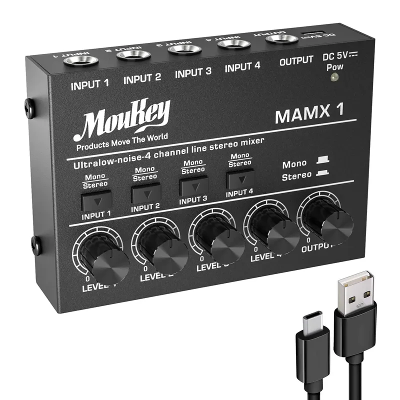میکسر صوتی 4 کاناله Moukey mamx1
