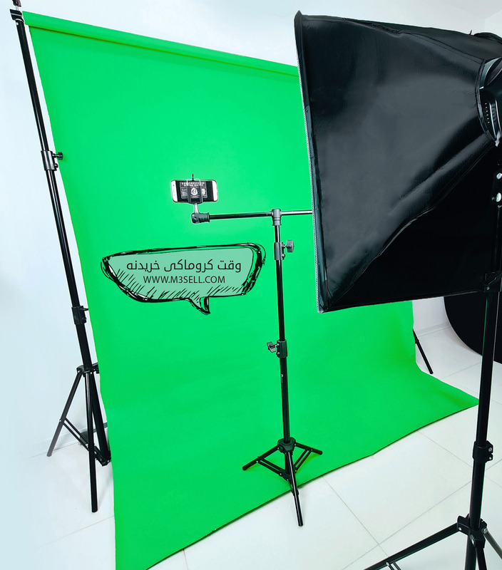پرده سبز کروماکی 2x3 ضد چروک