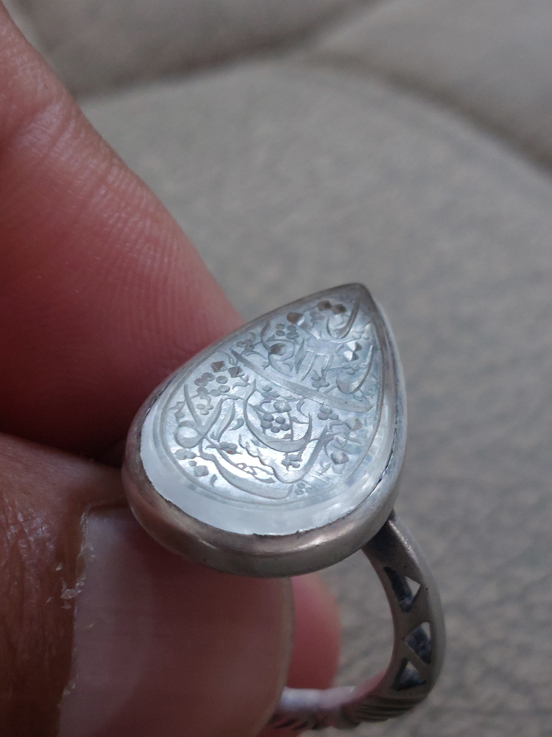 مهر در نجفی رکاب نقره با ذکر کلب آستان