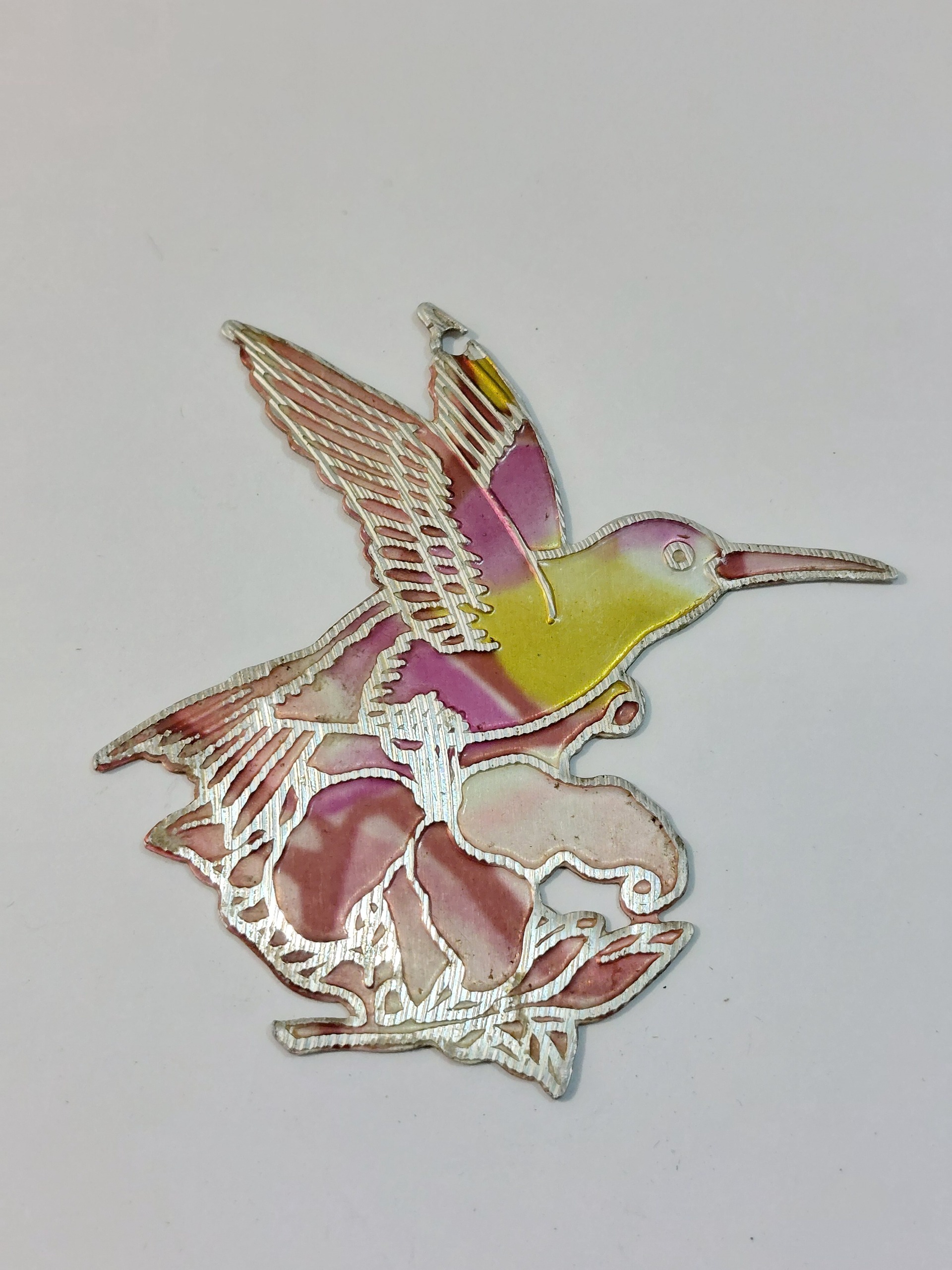 طرح زیبای مرغ مگس خوار فلزی