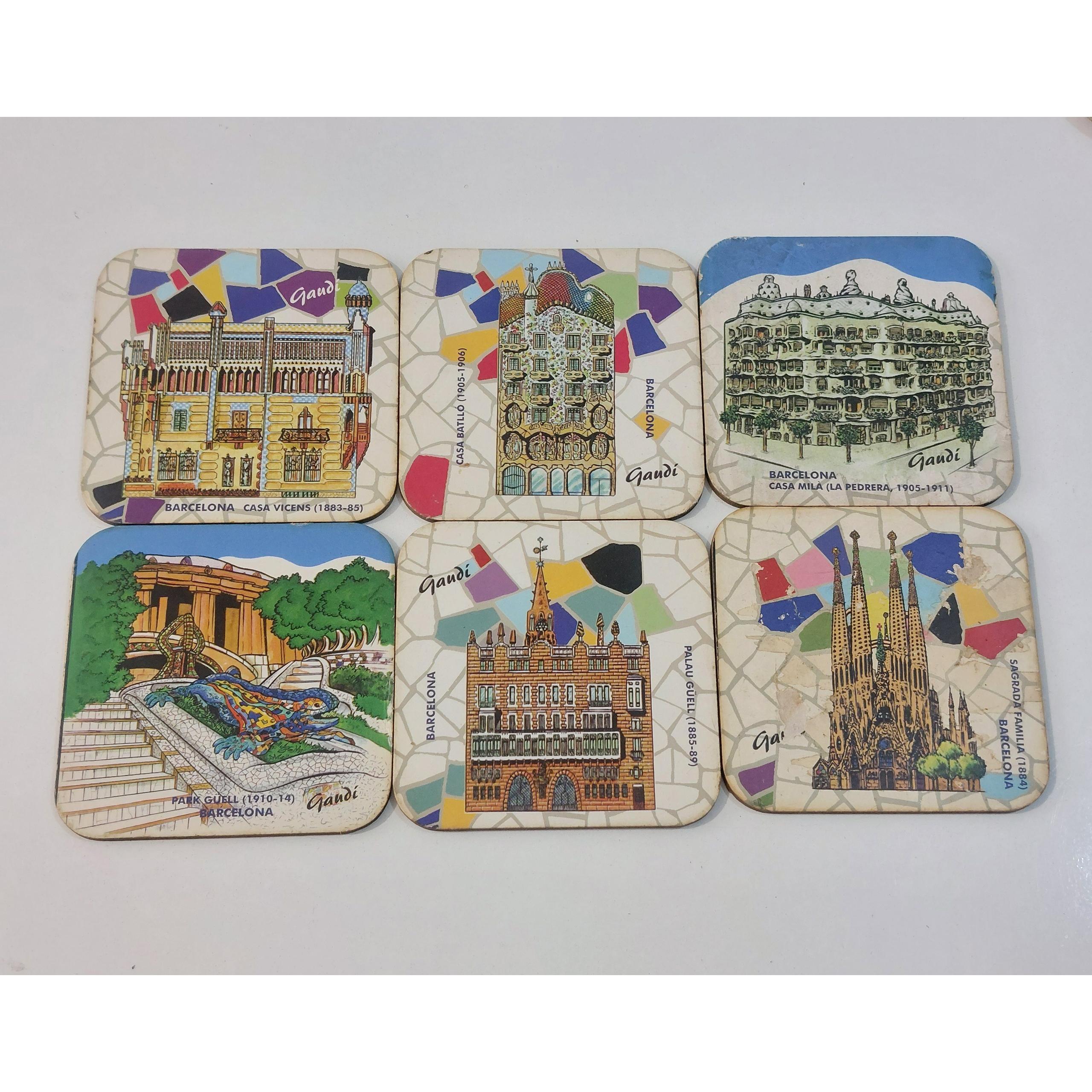 6 زیرلیوانی کلکسیونی با طرح جاذبههای اسپانیا