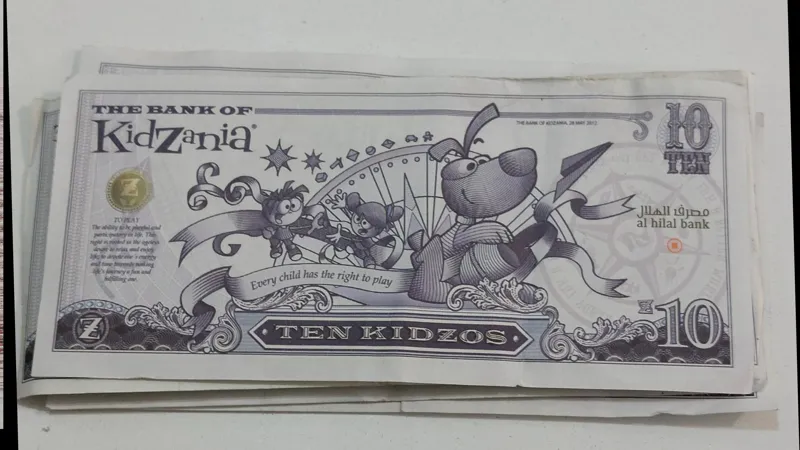 اسکناس بانک الهلال برای کودکان kidzania