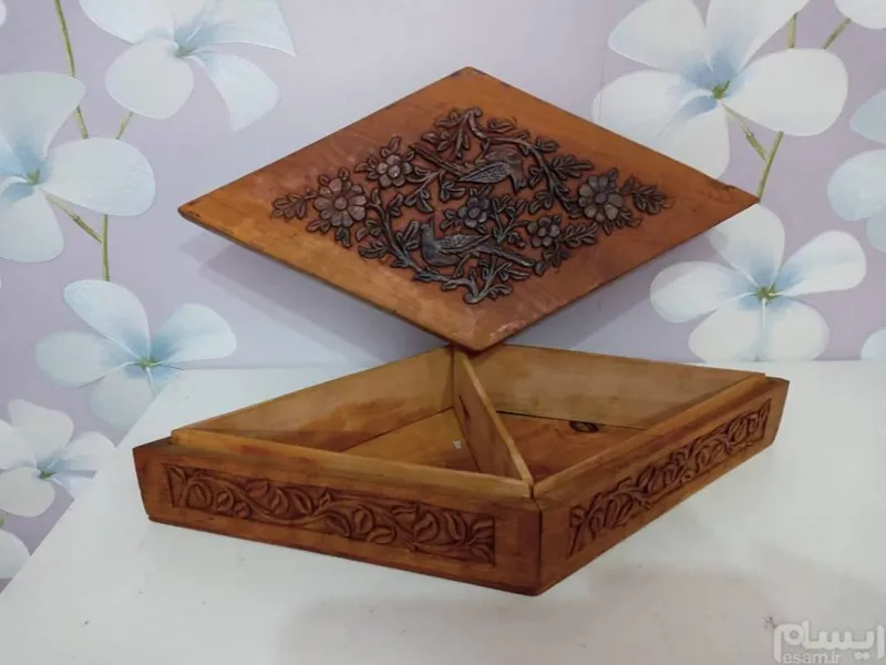جعبه آباده منبت کاری