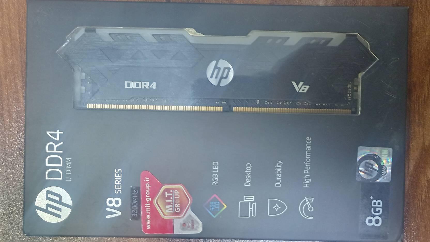 رم 8 گیگ ddr4 hp v8 rgb