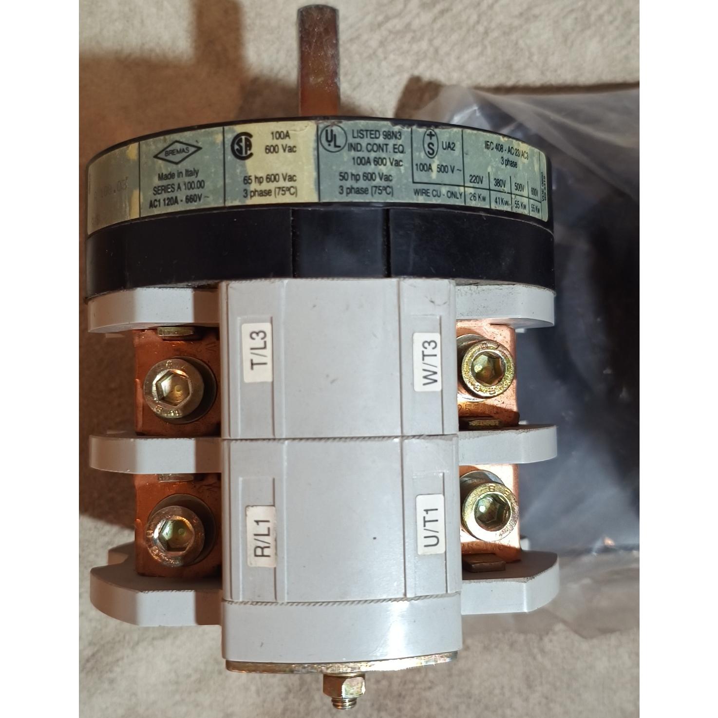 کلید سلکتور 100آمپر اصل ایتالیا بدون کارتن