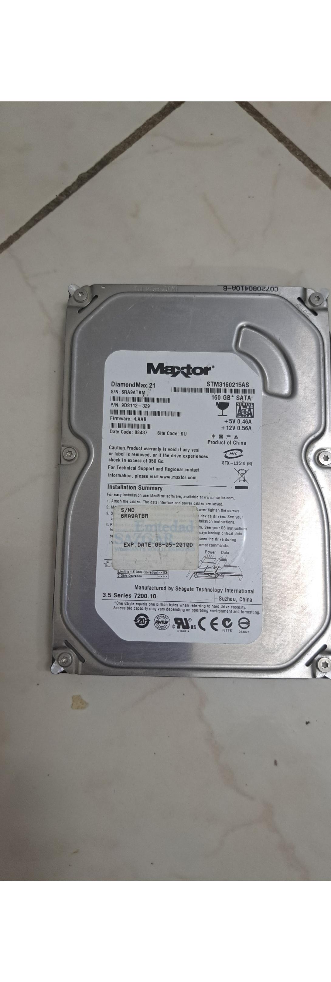 هارد 160 گیگ maxtor