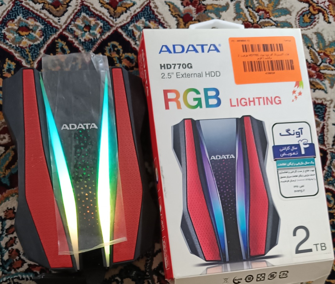غول هارد اکسترنال ADATA RGB 2T RGB