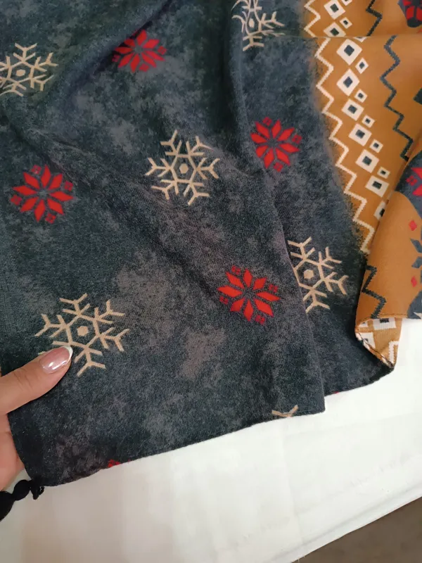 شال موهر پشمی ضخیم گرم