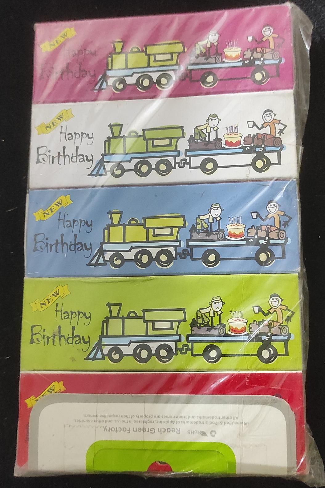 5 کبریت خلال بلند تولدت مبارک در5 رنگ توکلی