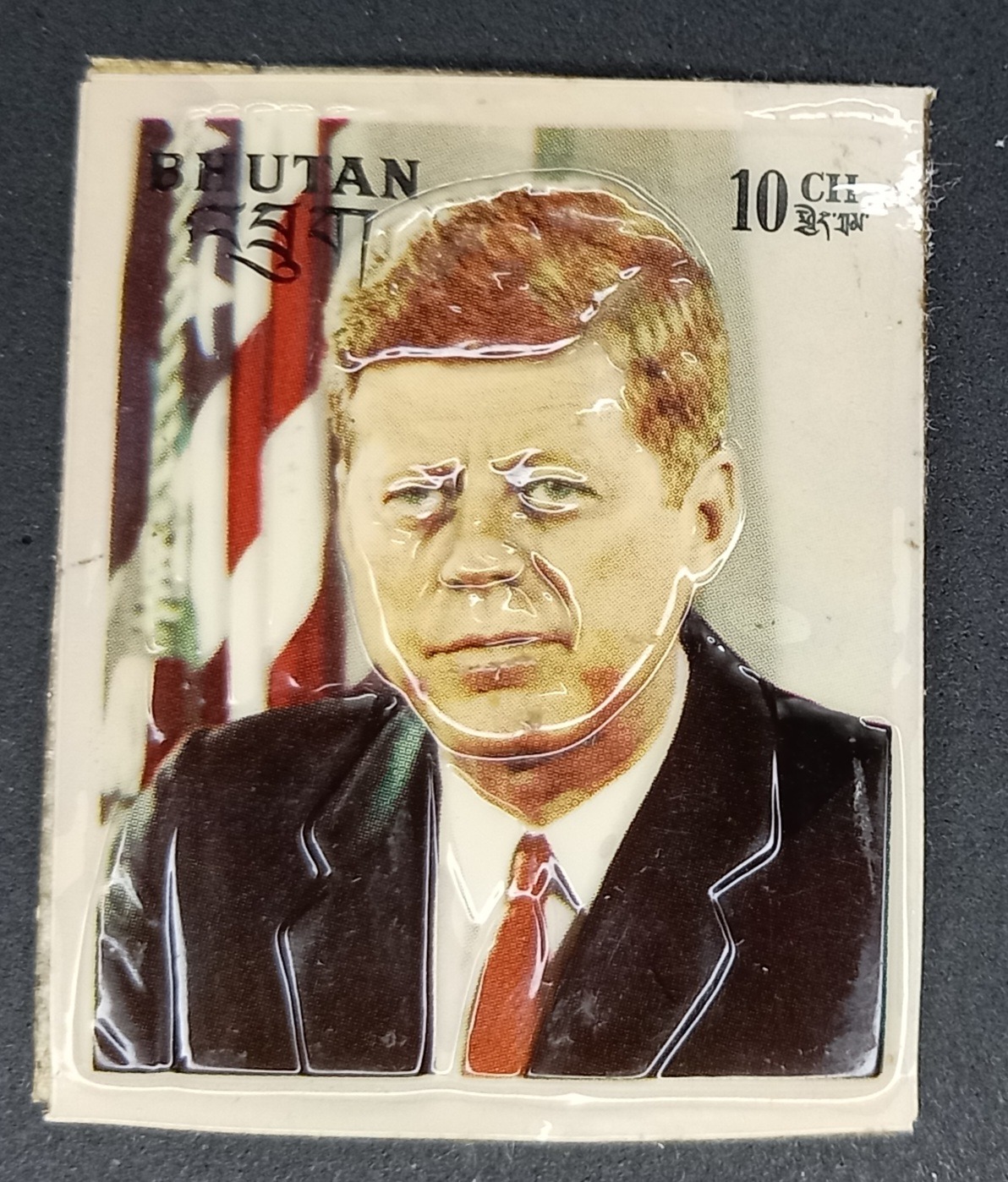 تمبر برجسته جان اف کندی _ بوتان