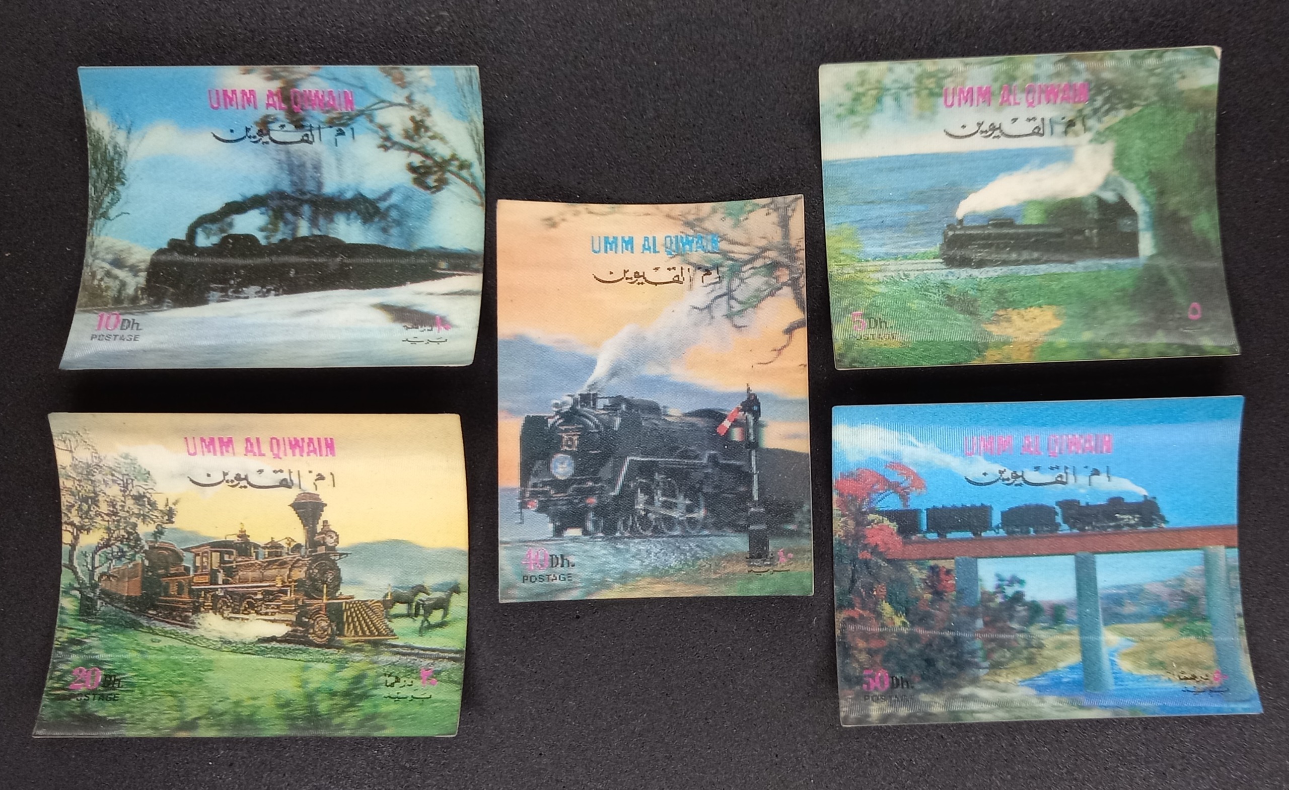 سری تمبرهای سه بعدی لوکوموتیوها _ ام القیوین