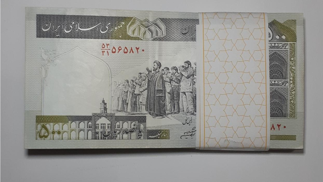 100 برگ 500 ریالی جعفری شیبانی کارکرده