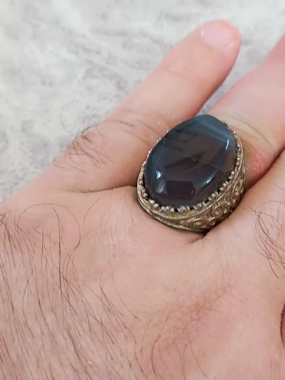 انگشتر مردانه عقیق سلیمانی