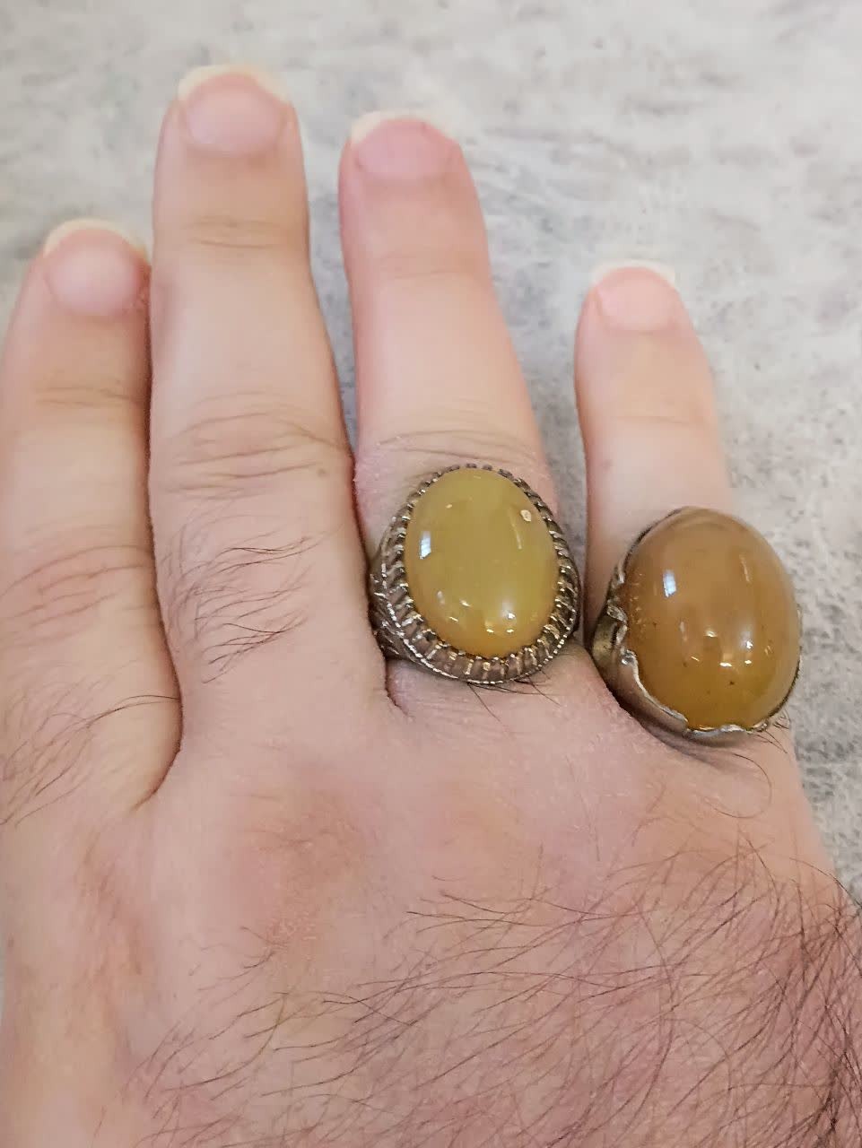 انگشتر عقیق نباتی مردانه