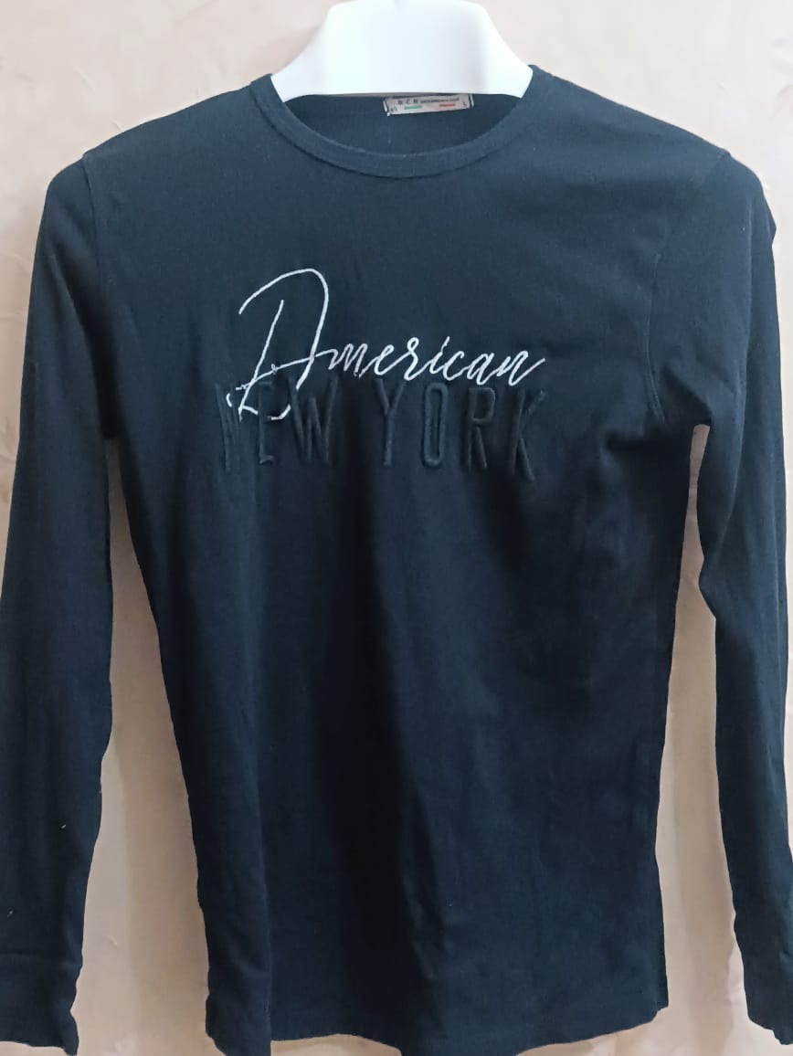 تیشرت مشکی آستین بلند مردانه