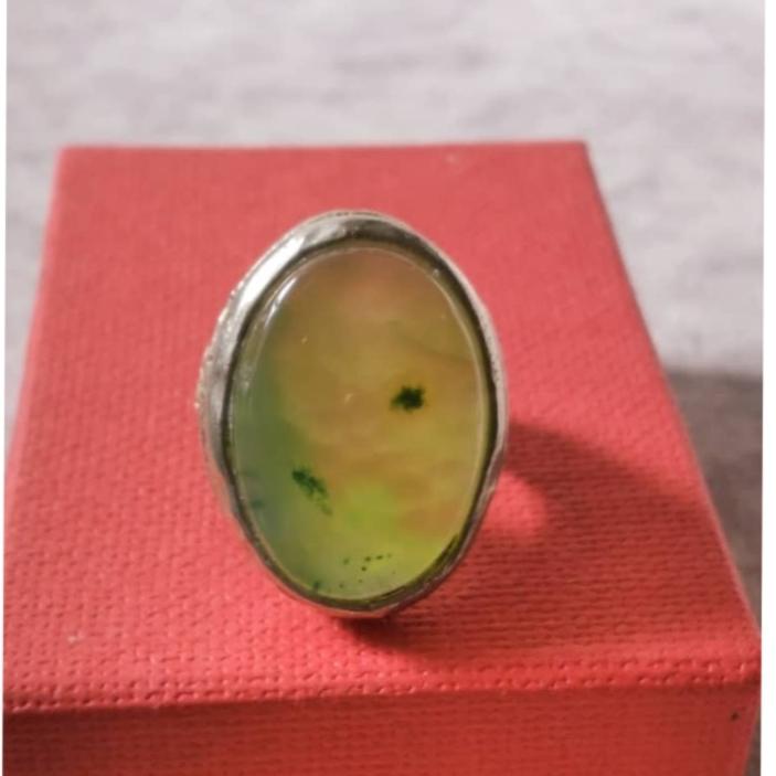 انگشتر عقیق سبز مردانه