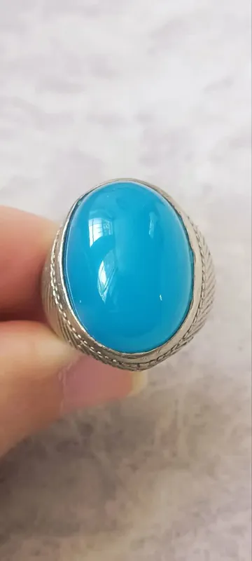 عقیق آبی لامپی آبدار