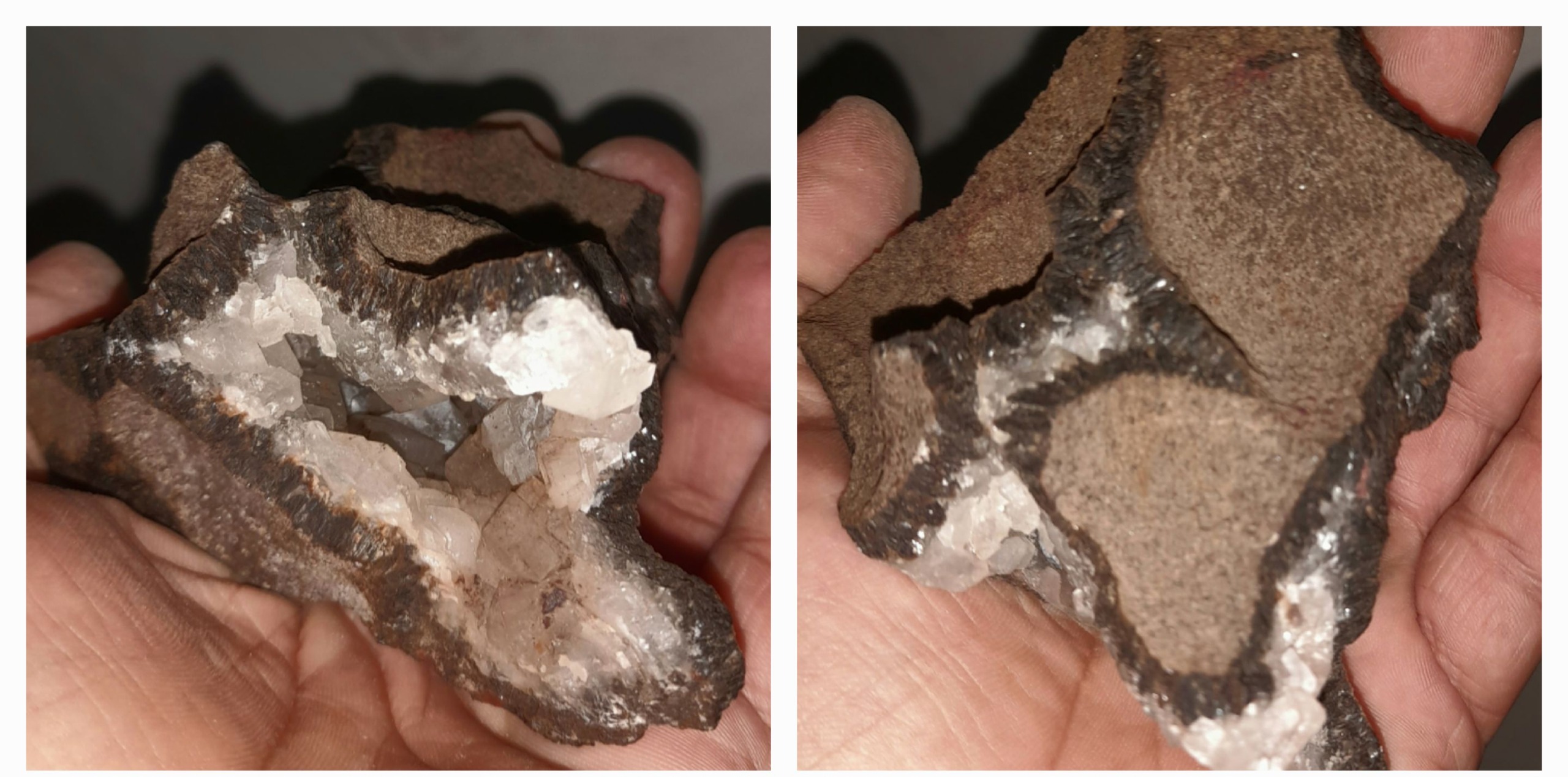 سنگ راف طبیعی همرشدی کوارتز دودی و بیرنگ