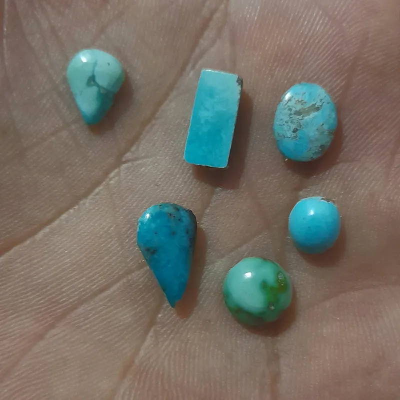 6 عدد نگین فیروزه اصل نیشابور