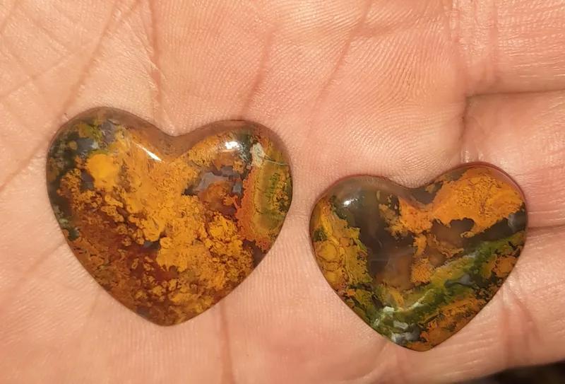 دو تا عقیق شجر تراش قلب