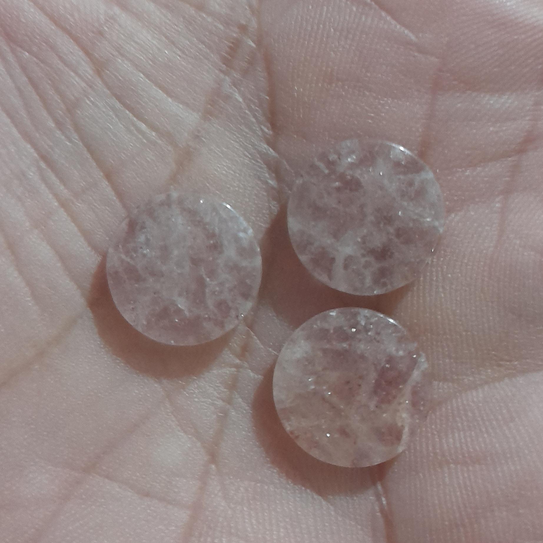 نگین رز کوارتز طبیعی بصورت تراش گرد