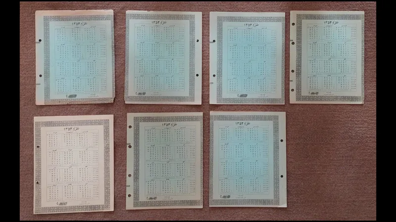 7عدد تقویم با تبلیغ Bic