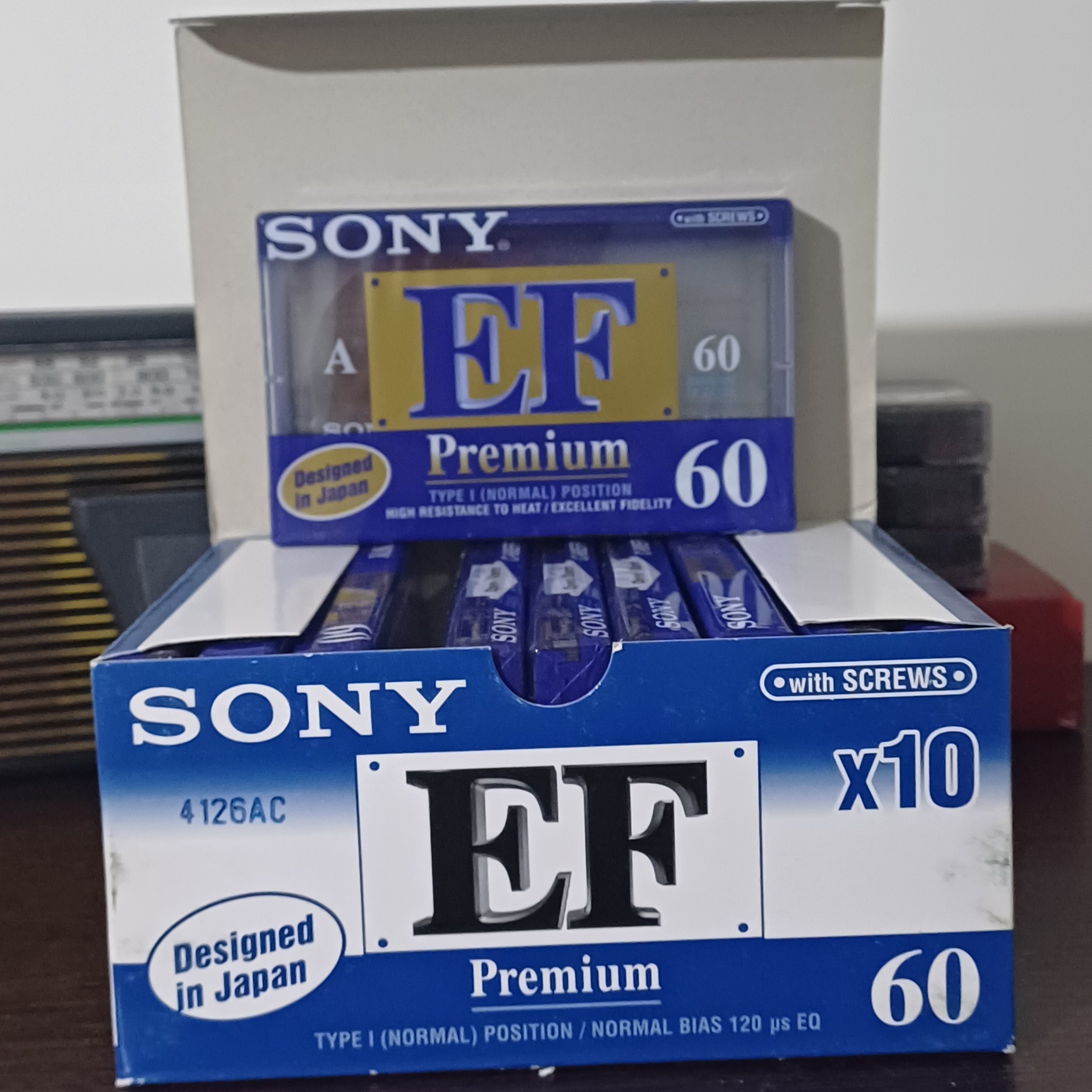 جعبه ده تایی نوار کاست EF 60 سونی