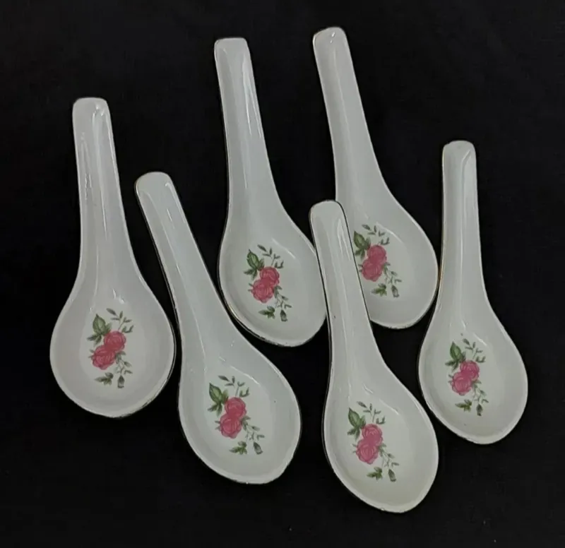 قاشق چینی گل سرخی