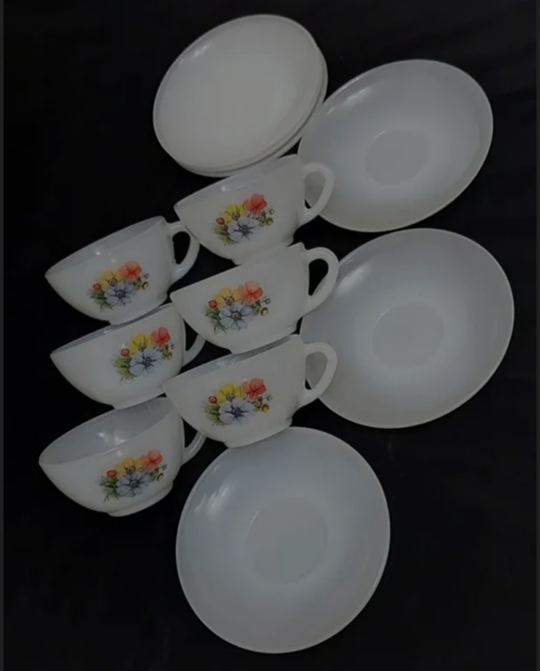 فنجان نعلبکی ارکوپال فرانسه آنمون کمیاب