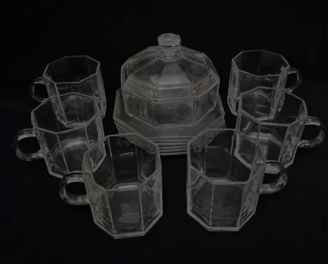 فنجان نعلبکی فرانسه هشت ضلعی