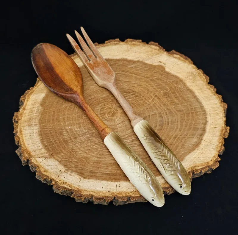 قاشق چنگال دسته سرامیک