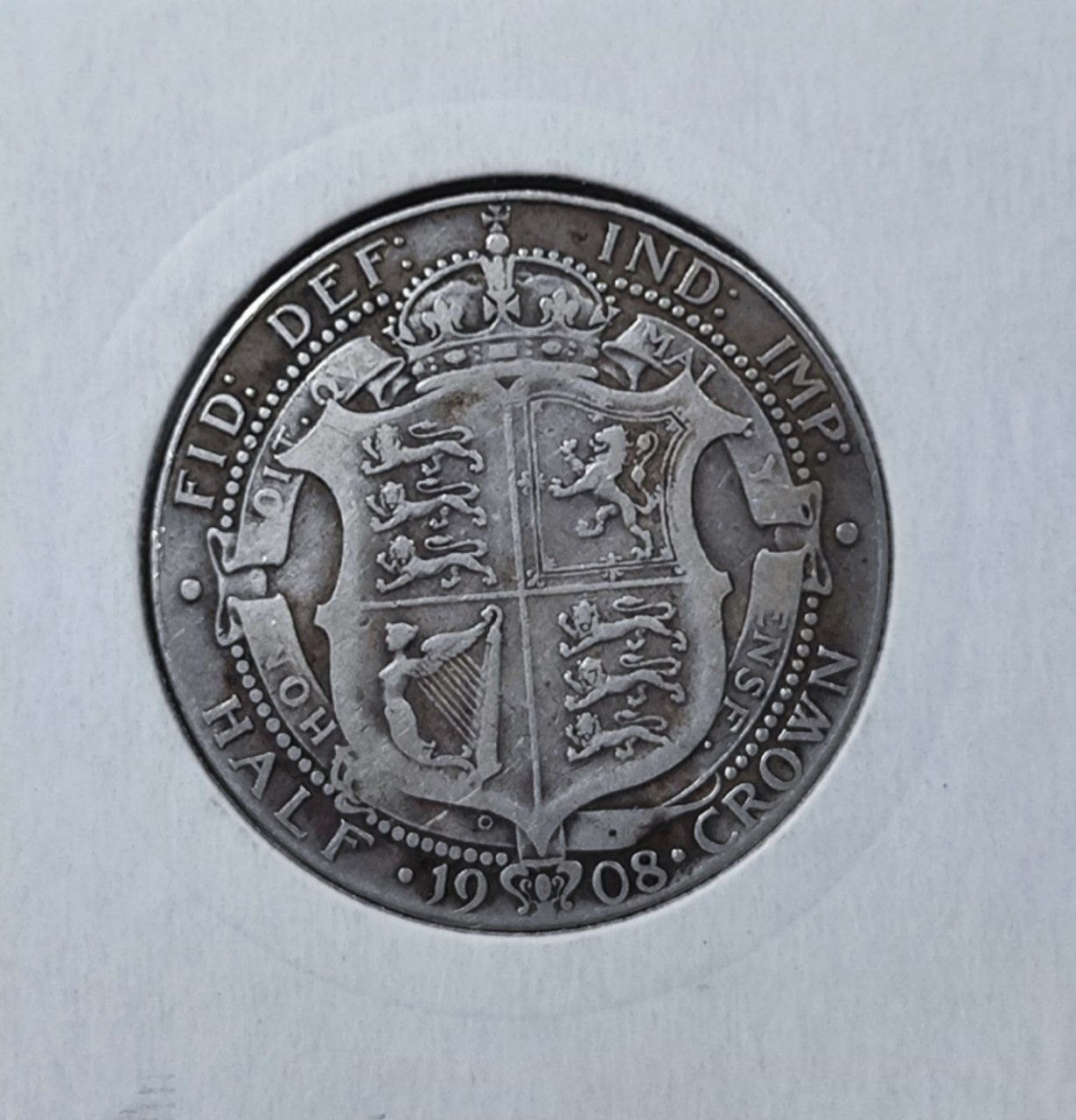 سکه نیم کرون ادوارد هفتم - 1908م