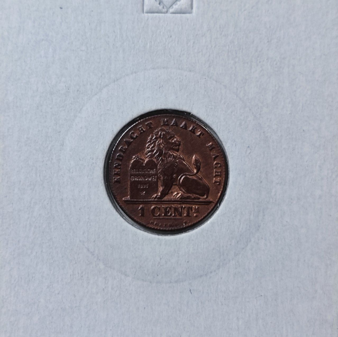 سکه یک سنت بلژیک - 1907م