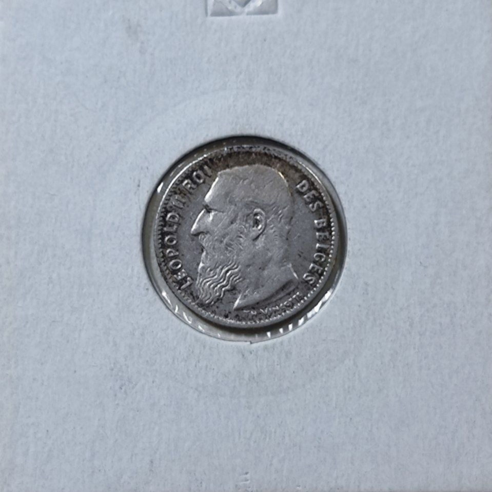 سکه 50 سنت بلژیک - 1907م