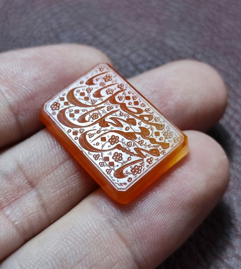 عقیق خطی یمنی درشت - محسن