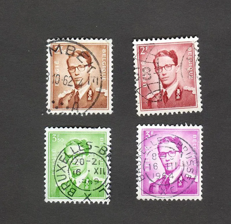 4 عدد تمبر قدیمی کشور بلژیک 1953 (کد 20237)