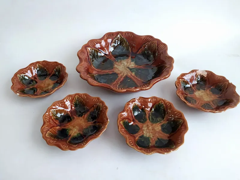 آجیل خوری یا انارخوری لعابی 5 تیکه (کد84-44080)