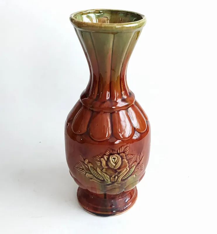 گلدان لعابی بسیار زیبا و کمیاب سایز بزرگ (کد35268)
