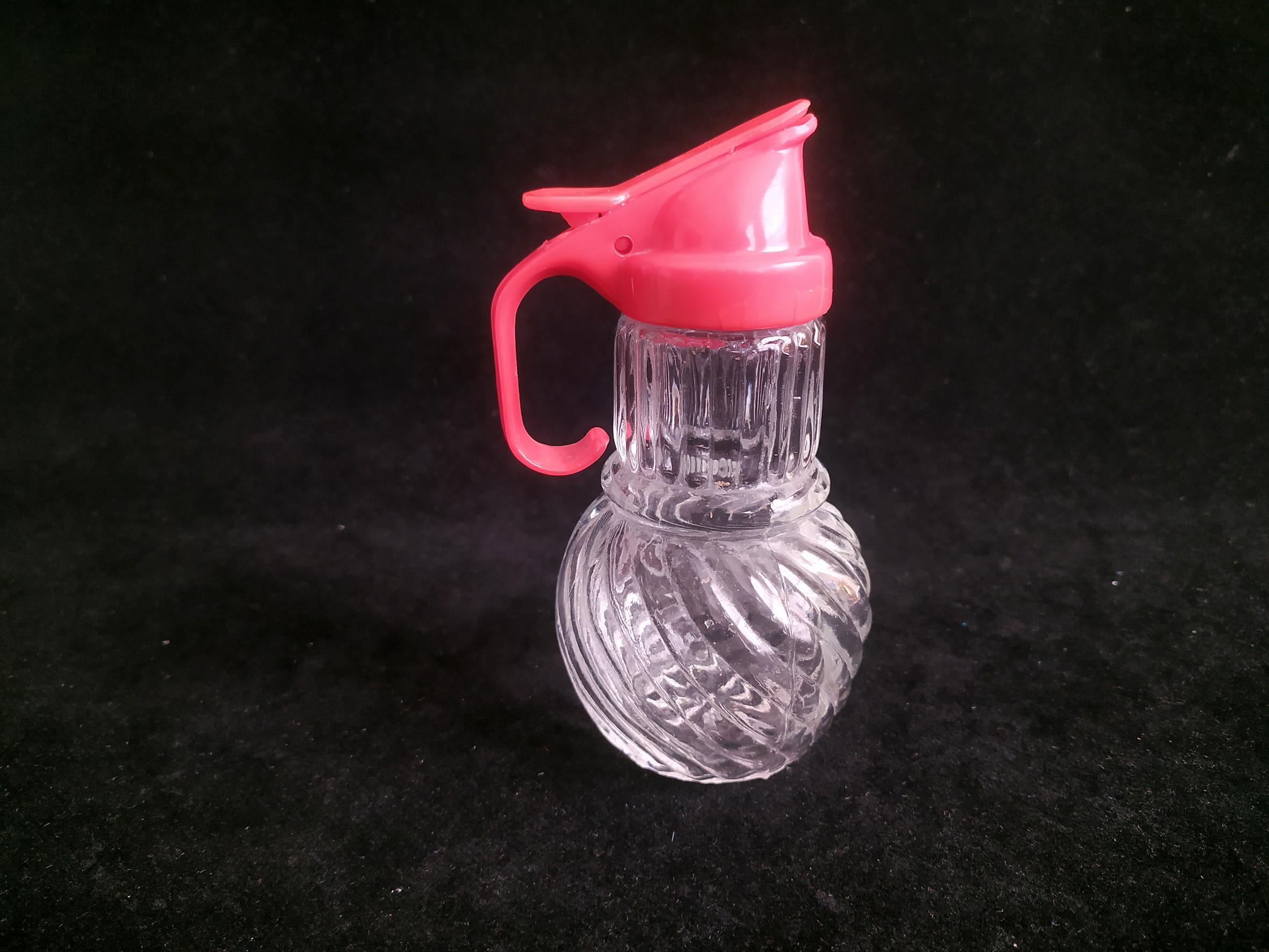شکر ریز یا شکرپاش قدیمی دسته دار شیشه ای (کد46662)