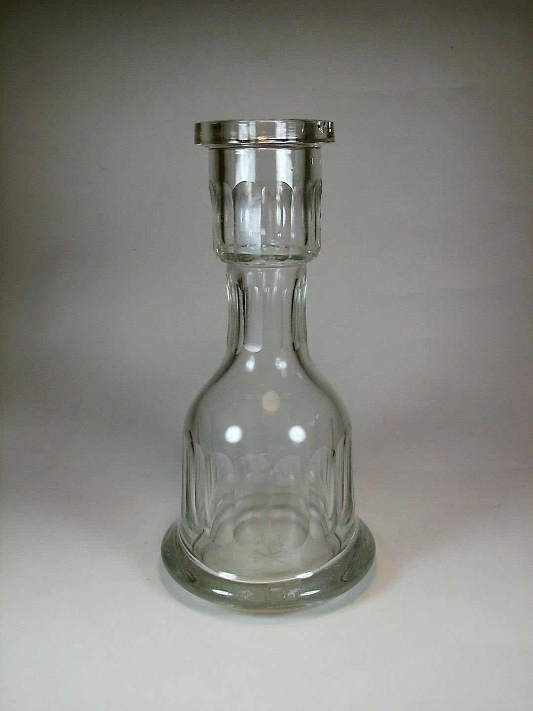 تنگ قلیان شیشه ای قدیمی تراش دار ضخیم (کد123)