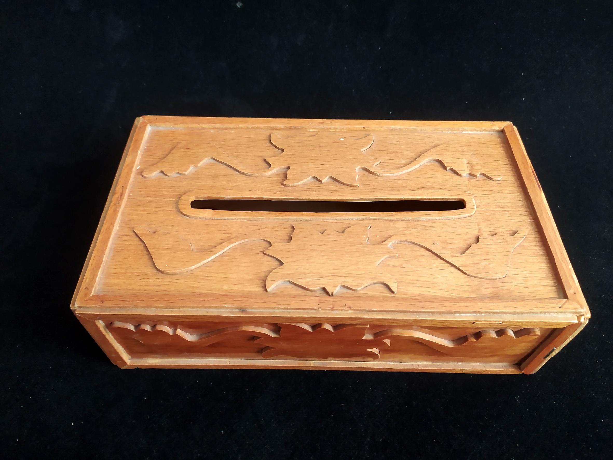 جعبه دستمال کاغذی قدیمی معرق کاری (کد47096)