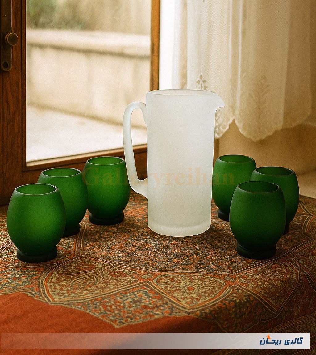 پارچ و لیوان کمیاب دست ساز قدیمی (کد46550-47539)