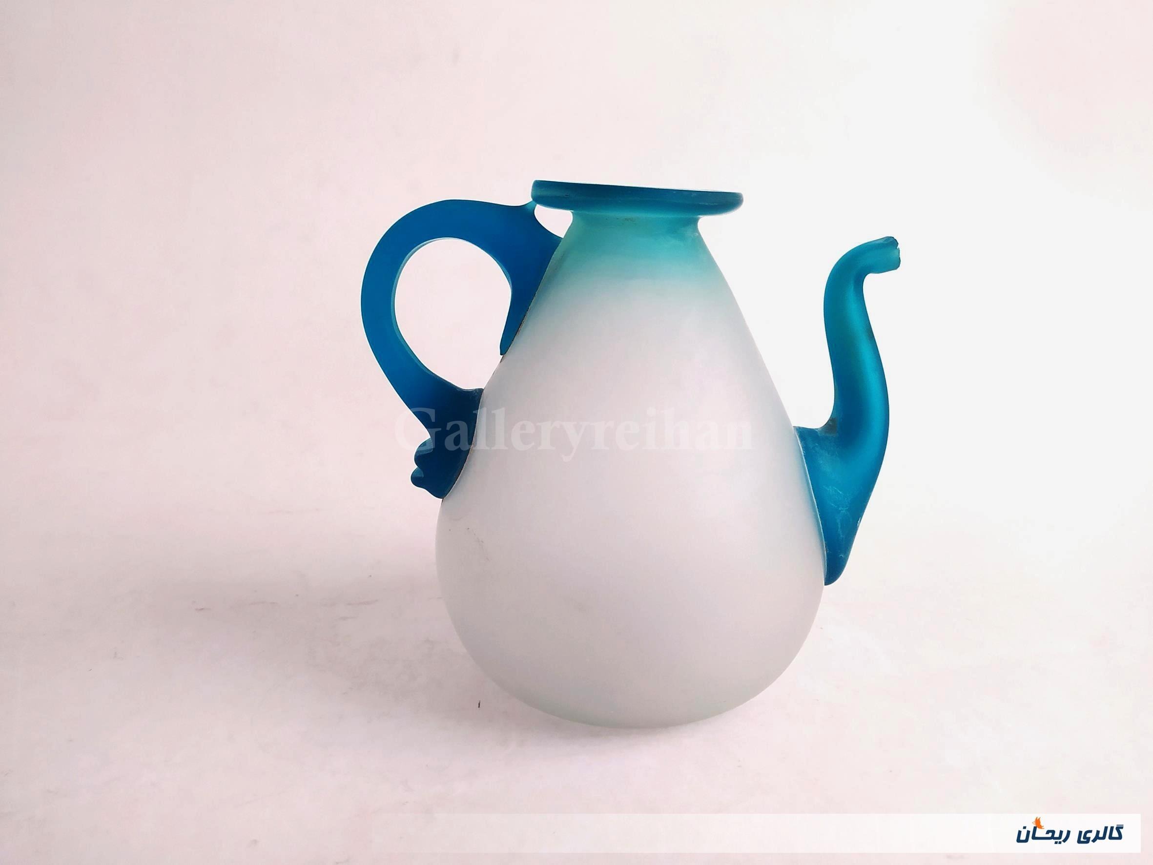 قوری دکوری شیشه ای کاملا دست ساز قدیمی (کد44185)