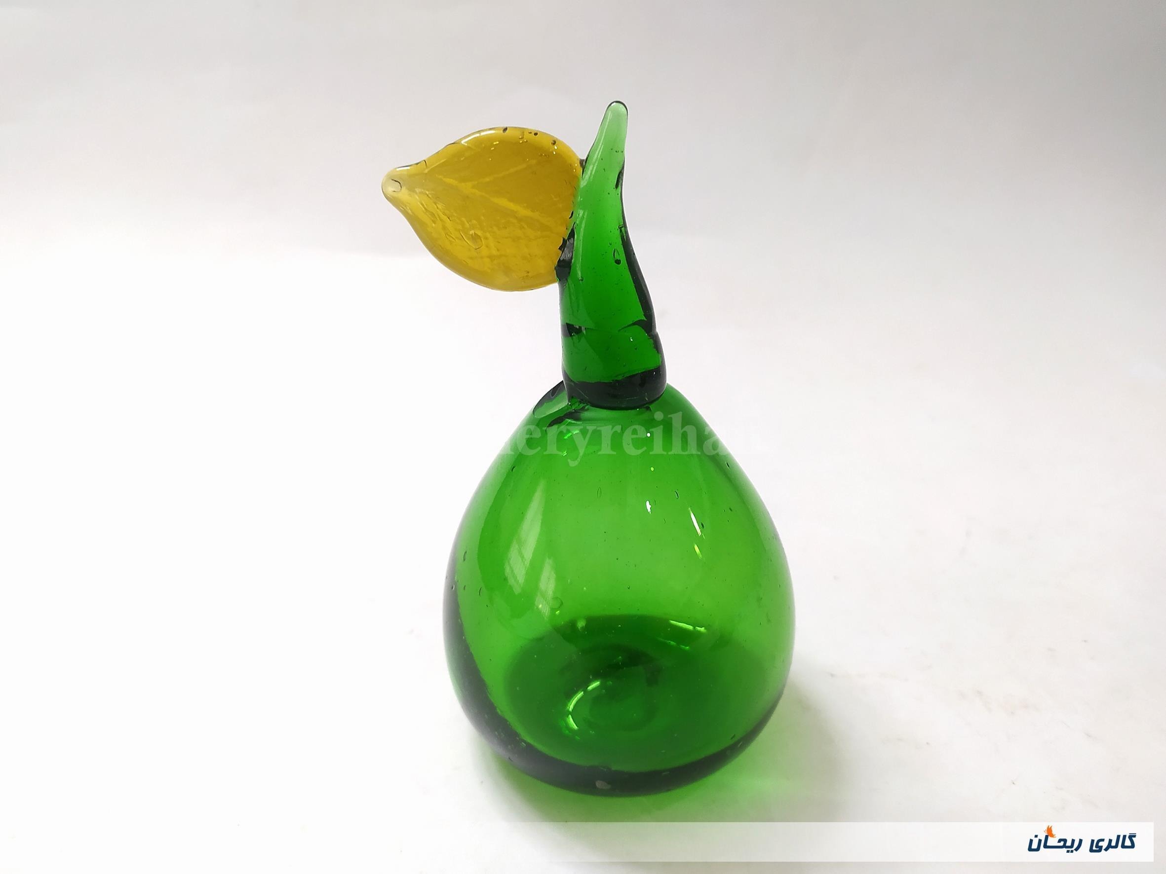 گلابی شیشه ای دست ساز قدیمی خوشرنگ (کد44372)